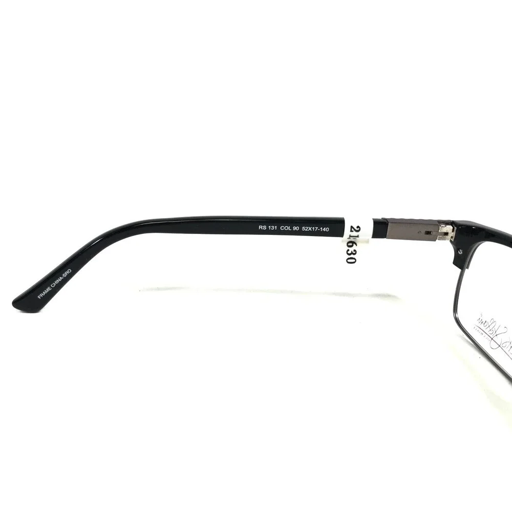 Roberto Steffani RS 131 COL 90 Eyeglasses Frames Black Grey Rectangle 52-17-140